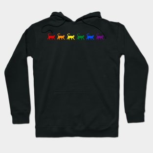 Cat LGBT Rainbow Cat Daddy Cat Mom Cat Lovers Funny Cat Hoodie